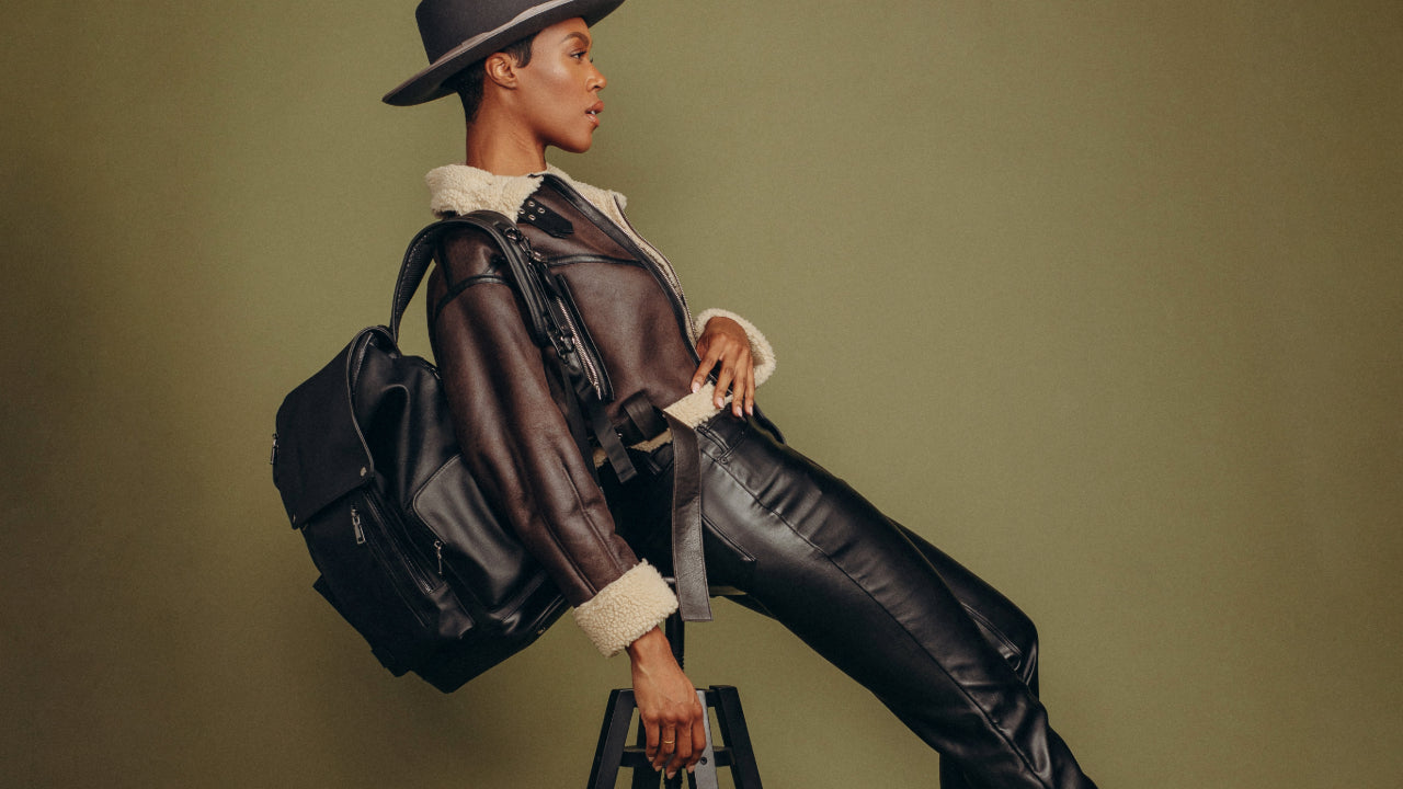 Black travel back pack