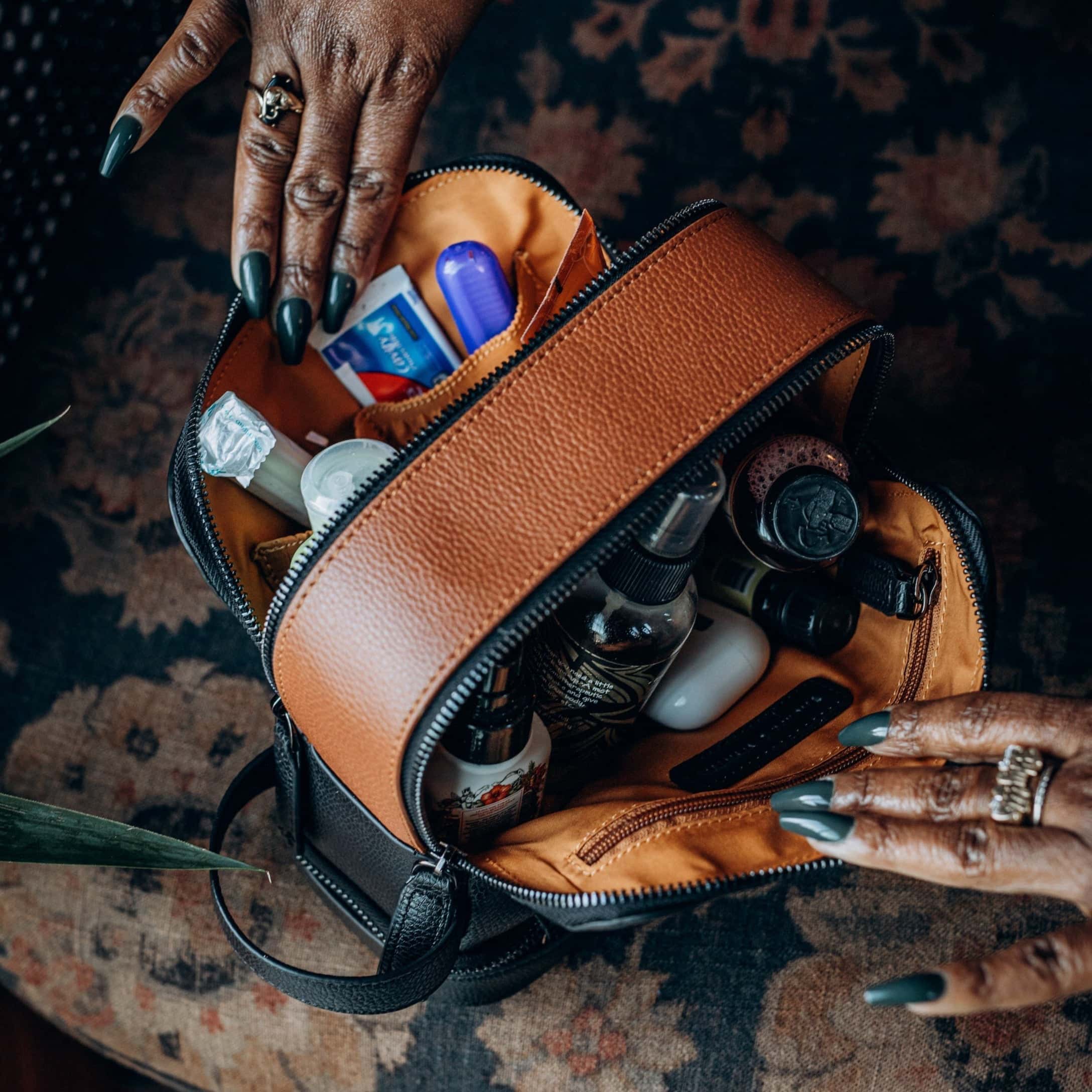 Ginger Brown Toiletry Bag - T|W Premium Handmade Collection