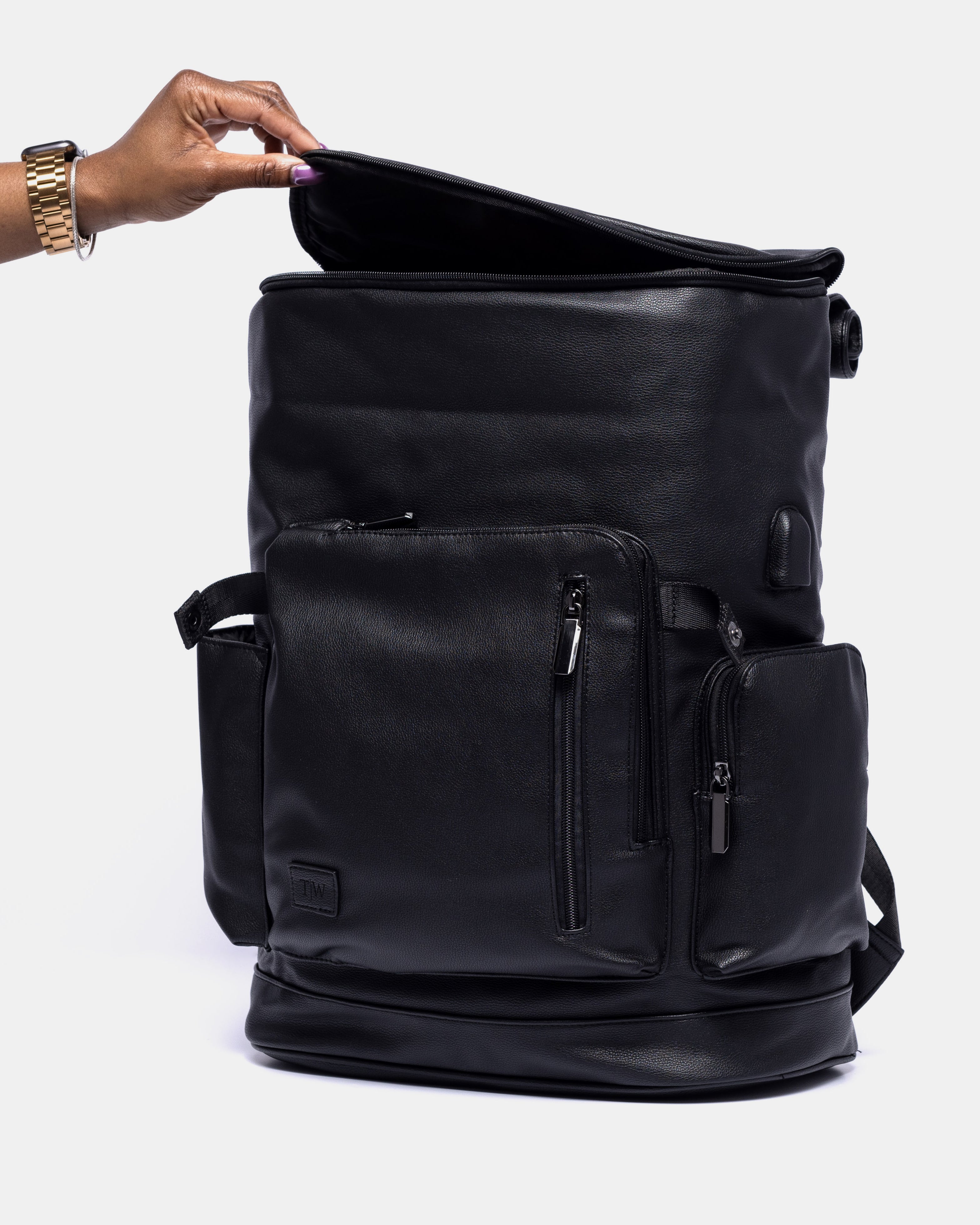 Mero Black Backpack - T|W Tote