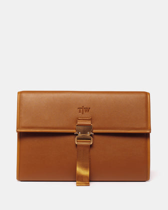 Ginger Brown Laptop Portfolio - T|W Tote Premium Handmade Collection