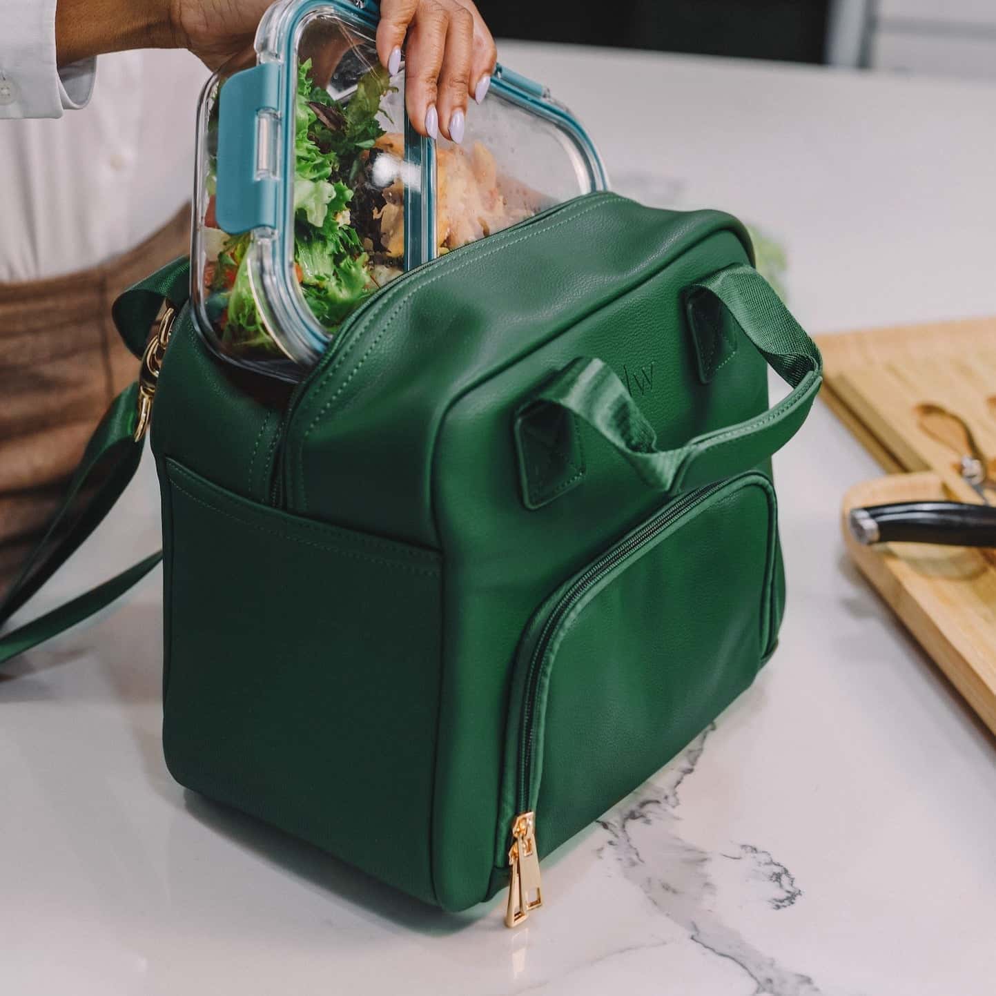 Callaloo Green Lunch Bags - T|W Premium Handmade Collection