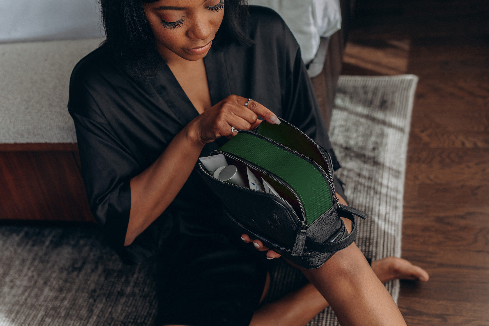 Callaloo Green Luxe Toiletry Bag - T|W Tote