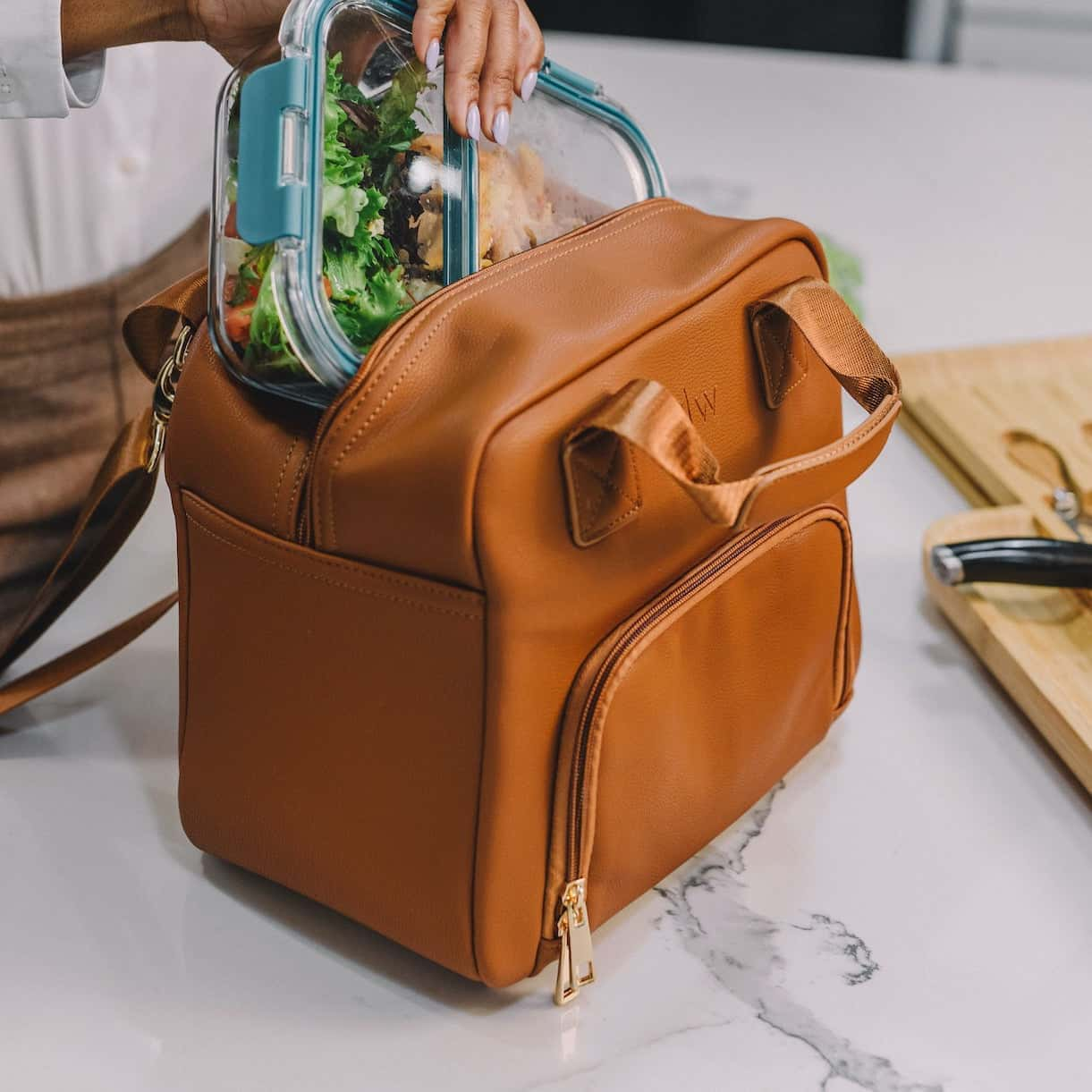 Guinep Light Brown Luxury Lunch Bag - T|W Tote