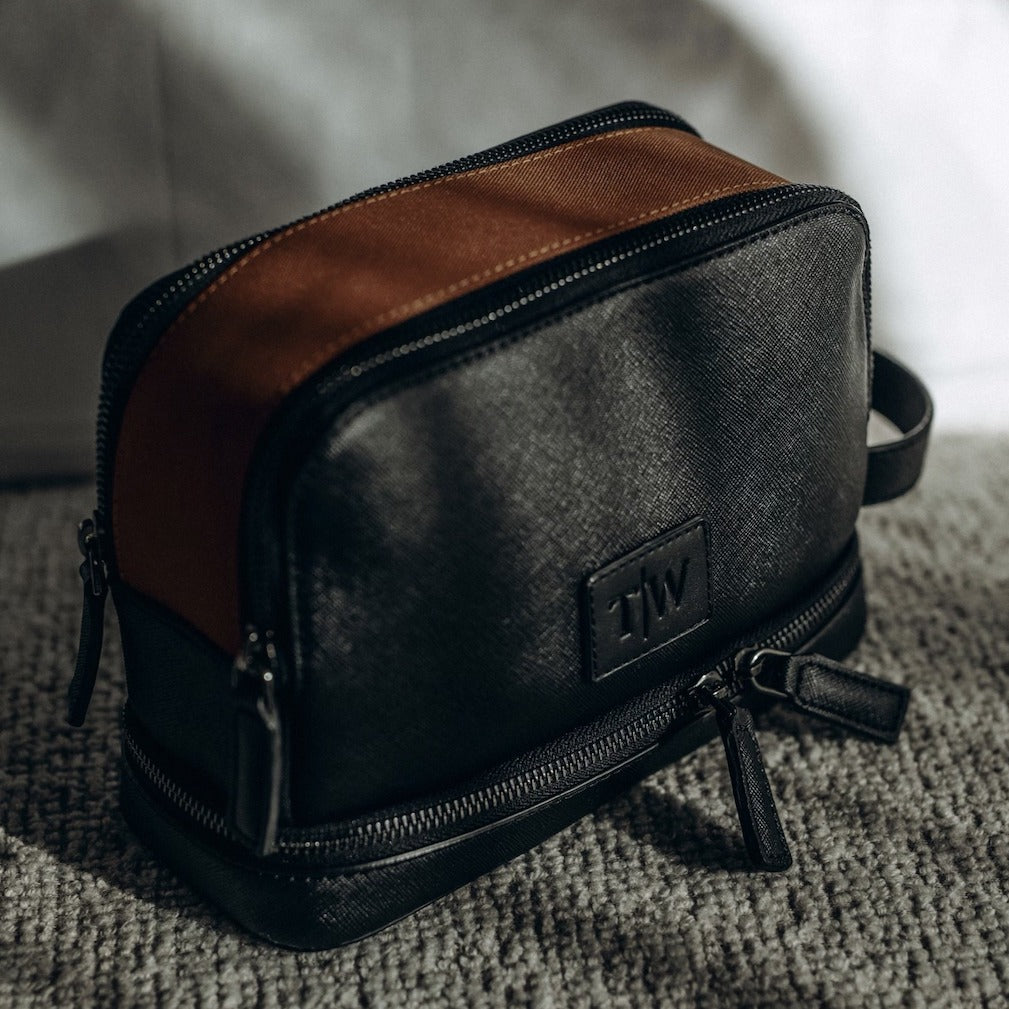 Ginger Brown Luxe Toiletry Bag - T|W Tote